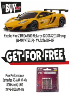 Kyosho Mini-Z Mr04 RWD McLaren 12c Gt3 2013 Orange (W-Mm/Kt531p) – RC Car