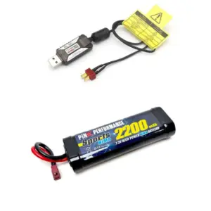 Combo Charger Usb 1.0a - Battery 7.2v 2200 (72204+pp2-2200d) Deans