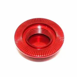 Kyosho 1:8 Inferno Serrated Closed Wheel Nuts (4) Red – view 2