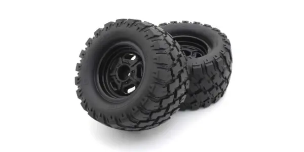 Pre-Glued Tyres on Black Wheels Kyosho Mad Wagon Ve (2)
