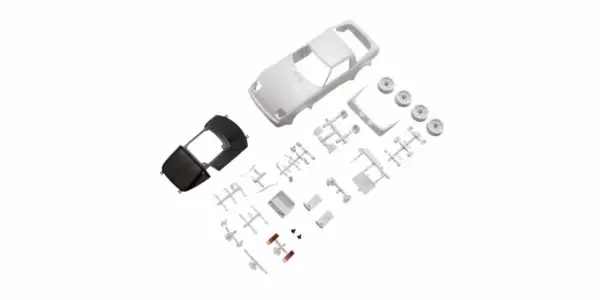 Kyosho Mini-Z Mazda Rx-7 Sa22c White Body Set W/2wd Rims – view 2