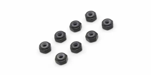 Kyosho Mini-Z M2 Nyloc Alu Wheel Nut (8) Black