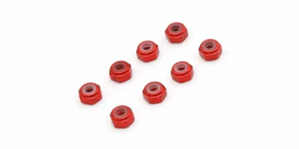 Kyosho Mini-Z M2 Nyloc Alu Wheel Nut (8) Red