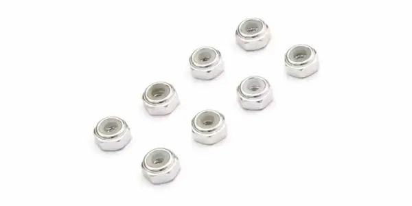 Kyosho Mini-Z M2 Nyloc Alu Wheel Nut (8) Silver