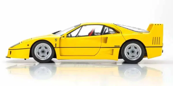 Kyosho 1:18 Ferrari F40 Yellow 1987 Die-Cast Collection – view 3