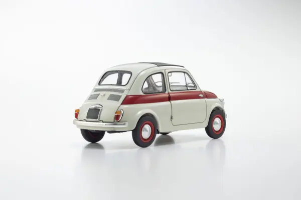 Kyosho 1:18 Fiat Nuova 500 Sport Light Gray/Red Line – view 2
