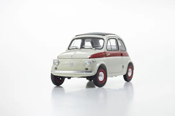 Kyosho 1:18 Fiat Nuova 500 Sport Light Gray/Red Line – view 9