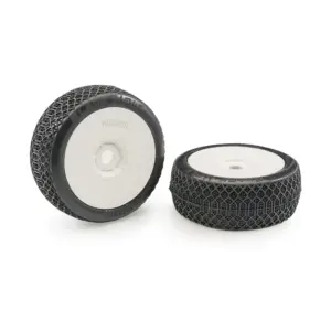 Matrix Blackhole Clay Soft 1:8 Buggy Pre-Glued White Wheels (2)