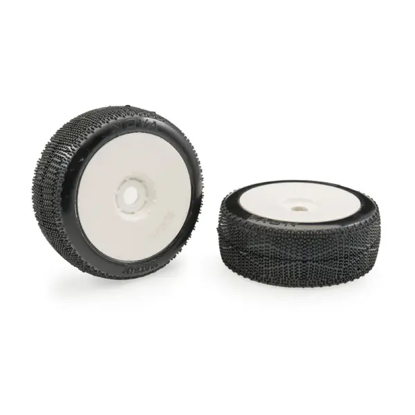 Matrix Nova Clay Ultra Soft 1:8 Buggy Pre-Glued White Wheels (2)