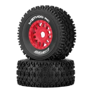 Method Geoform 1/8 Sc Tyres on 17mm Hex Red Wheels (Pr) – view 2