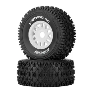 Method Geoform 1/8 Sc Tyres on 17mm Hex White Wheels (Pr) – view 2