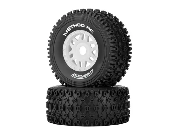 Method Geoform 1/8 Sc Tyres on 17mm Hex White Wheels (Pr) – view 2