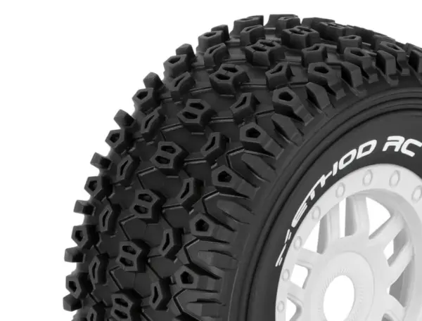 Method Geoform 1/8 Sc Tyres on 17mm Hex White Wheels (Pr) – view 3