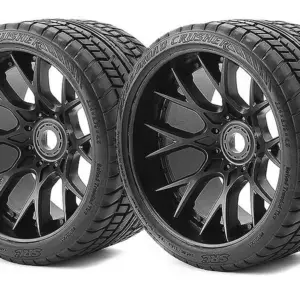 Sweep Road Crusher Belted Tyre Black 17mm Wheels 1/2" Offset – view 2