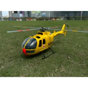 FLISHRC BO105 (Yellow) RTF FL500 V2 500 Class/Size Scale RC Helicopter – view 2