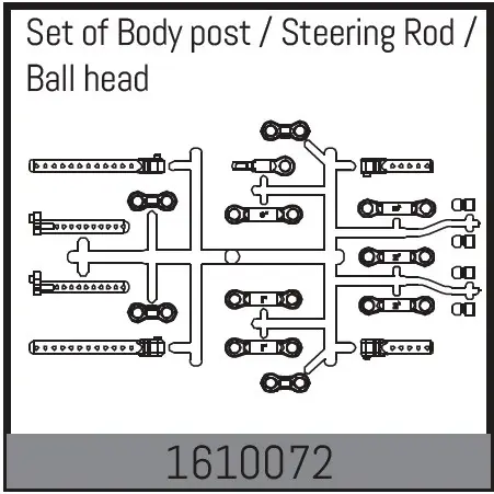 'Upper suspension arm set front/rear