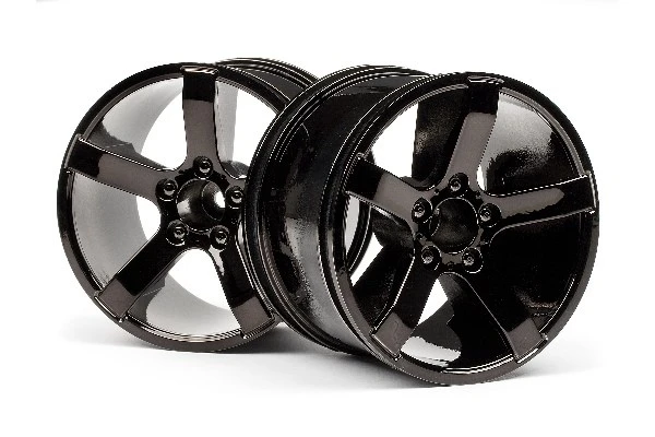 HPI Racing Bullet Mt Wheels Black Chrome (Pr) – view 3