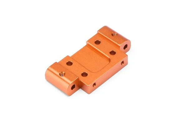 HPI Racing Aluminum Front Suspension Arm Mount (3 Deg/Orange)