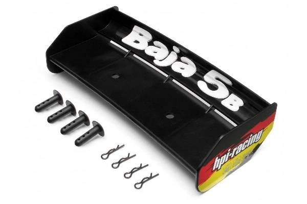 HPI Racing Wing Set (Black/Baja 5B) (No Decal)