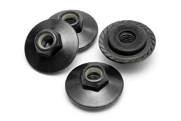 HPI Racing Flanged Lock Nut M5X8Mm (Black/4Pcs)