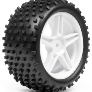 Maverick RC 1:10 BUGGY WHITE REAR WHEEL & TYRE ASSEMBLY