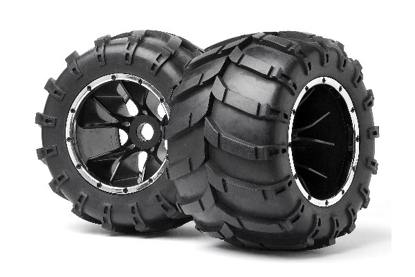 Maverick RC Mounted Wheels and Tyres 2 PCS (Blackout MT)