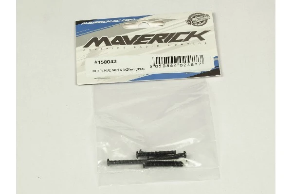 Maverick RC BUTTON HEAD SCREW 3X26mm (6PCS) – view 2