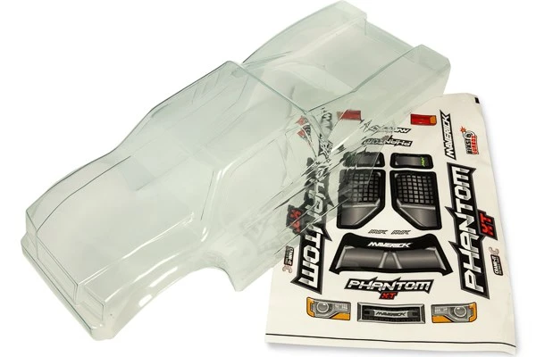 Maverick RC CLEAR LEXAN PHANTOM TRUCK BODY - W/ DECAL SHEET