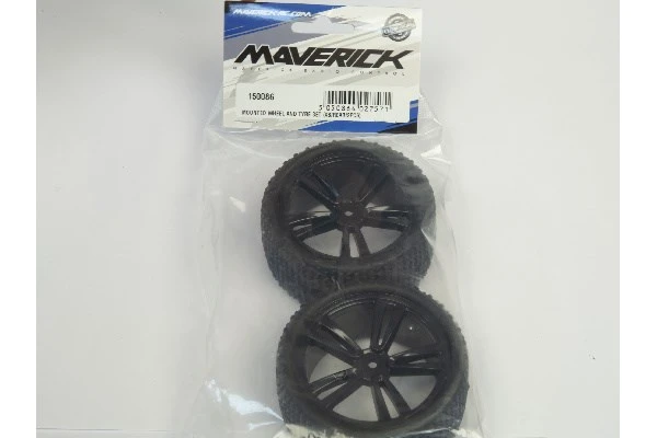 Maverick RC MOUNTED WHEEL AND TYRE SET (XB/REAR/2PCS) – view 2