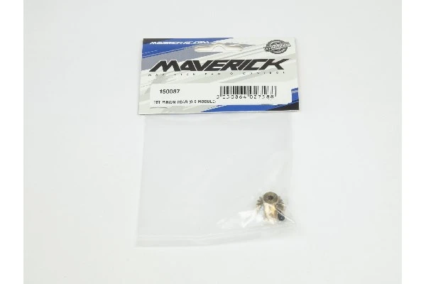 Maverick RC 18T Brass Pinion Gear (0.8 M / 32DP 3.175 Shaft) – view 2