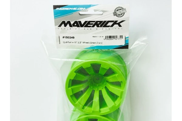 Maverick RC Quantum+ XT 3.2in Wheel (Green/2pcs) – view 2