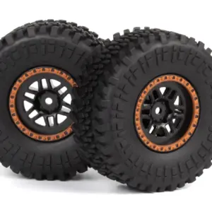 Maverick RC Assembled Wheel & Tyre (Orange/2pcs)