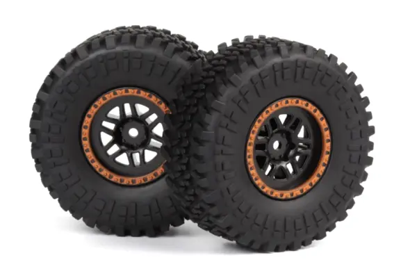 Maverick RC Assembled Wheel & Tyre (Orange/2pcs)
