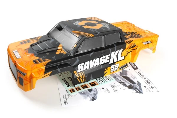 HPI Racing GTXL-6 Kingcab Painted Truck Body (Orange/Black)