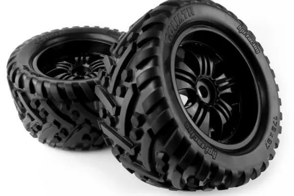 HPI Racing Mounted Goliath Tire on 3251 Tremor Black Wheel – view 2