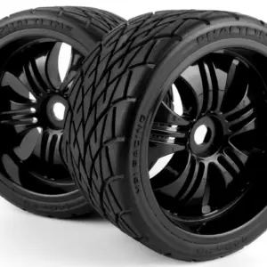 HPI Racing Mounted Phaltline Tire on 3251 Tremor Black Wheel