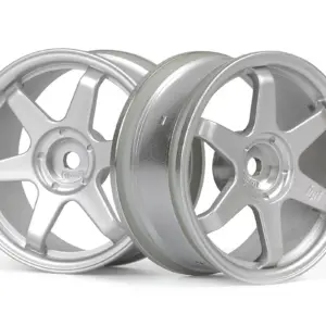 HPI Racing TE37 Wheel 26mm Matte Chrome (0mm Offset) – view 2