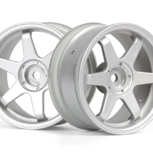 HPI Racing TE37 Wheel 26mm Matte Chrome (3mm Offset) – view 2