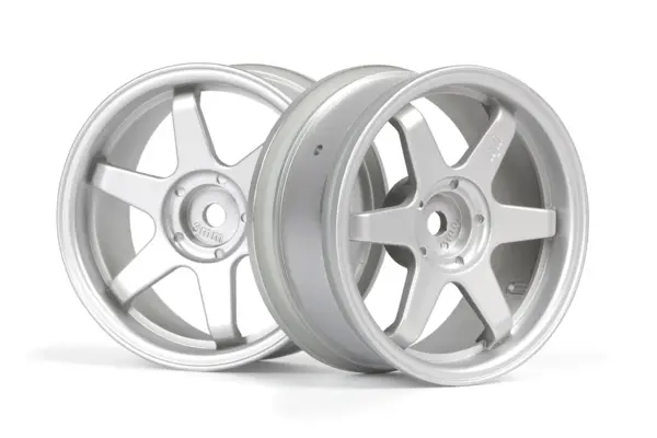 HPI Racing TE37 Wheel 26mm Matte Chrome (3mm Offset) – view 2