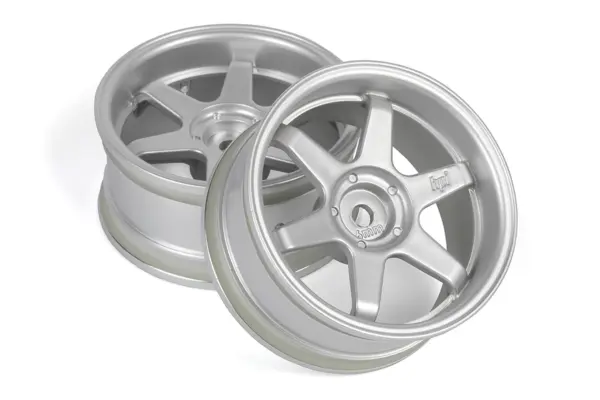 HPI Racing TE37 Wheel 26mm Matte Chrome (6mm Offset) – view 2