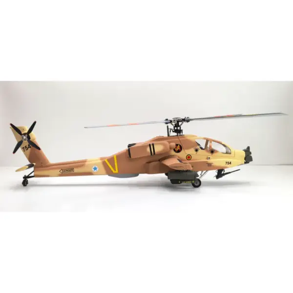 FLISHRC AH-64 Apache (Desert Yellow) RTF Scale RC Helicopter - FL500 V2 500-Class/Size – view 3