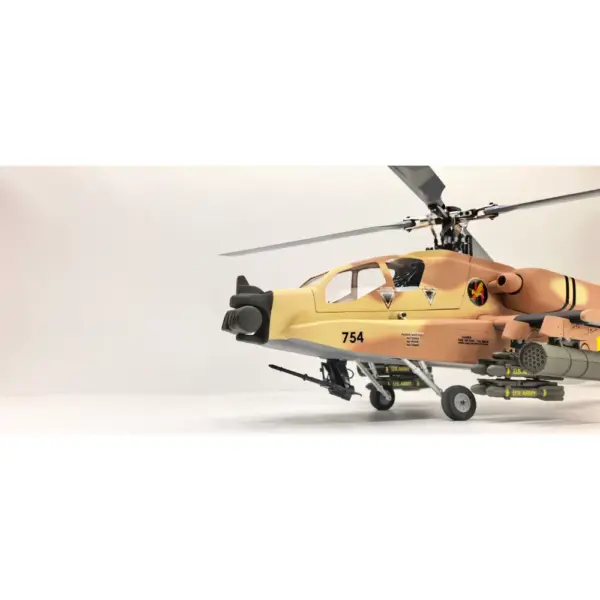 FLISHRC AH-64 Apache (Desert Yellow) RTF Scale RC Helicopter - FL500 V2 500-Class/Size – view 4