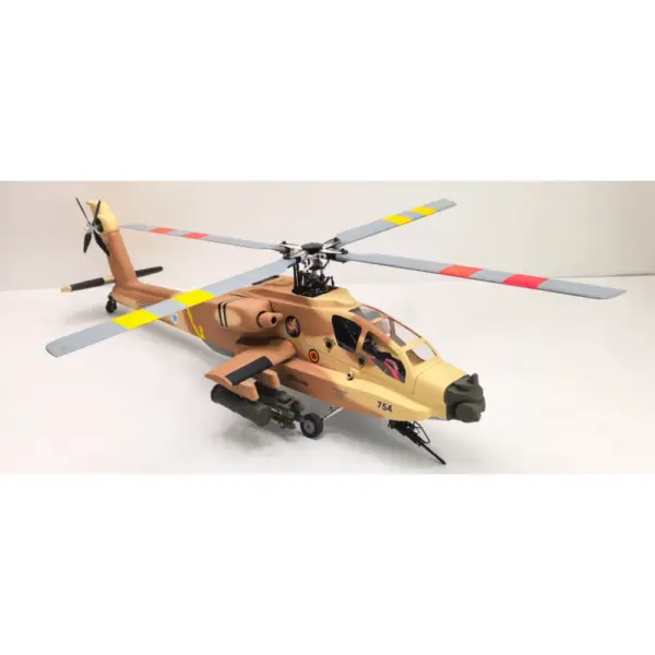 FLISHRC AH-64 Apache (Desert Yellow) RTF Scale RC Helicopter - FL500 V2 500-Class/Size – view 7