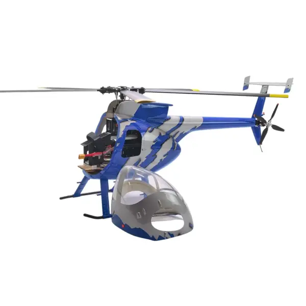 FLISHRC MD500E G-jive (Blue) RTF FL500 V2 500 Class/Size Scale RC Helicopter – view 8