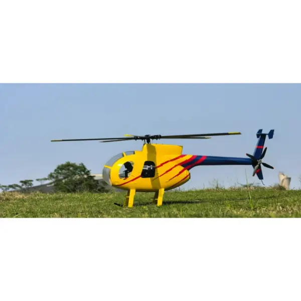 FLISHRC MD500D (yellow-blue painting) RTF FL500 V2 500 Class/Size Scale RC Helicopter – view 5