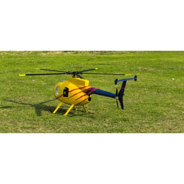 FLISHRC MD500D (yellow-blue painting) RTF FL500 V2 500 Class/Size Scale RC Helicopter – view 7