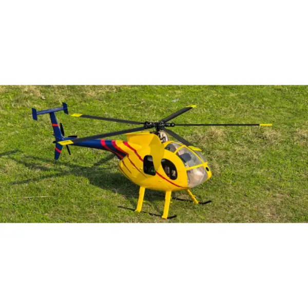 FLISHRC MD500E (Yellow-Blue Painting) RTF FL500 V2 500 Class/Size Scale RC Helicopter – view 2