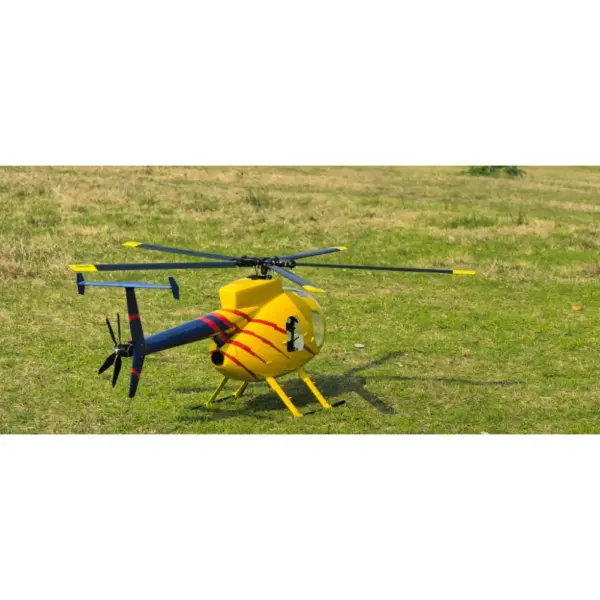 FLISHRC MD500D (yellow-blue painting) RTF FL500 V2 500 Class/Size Scale RC Helicopter – view 2