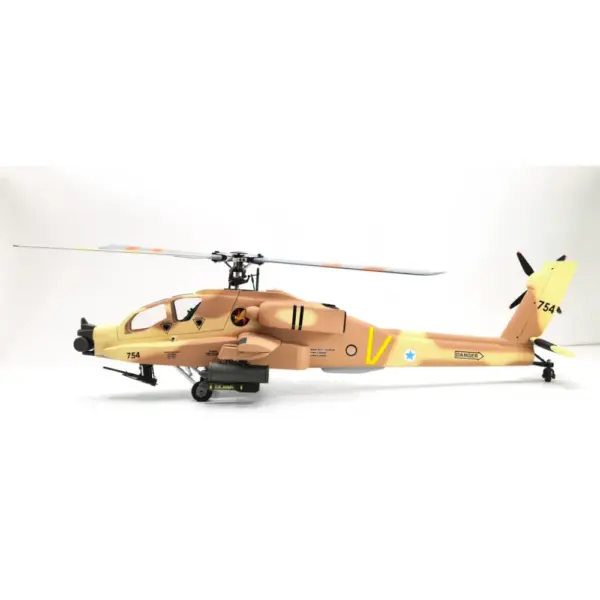 FLISHRC AH-64 Apache (Desert Yellow) RTF Scale RC Helicopter - FL500 V2 500-Class/Size – view 10