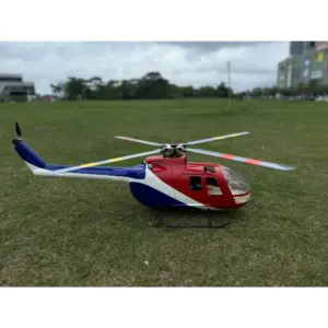 FLISHRC BO105 (Red&Blue&White) RTF FL500 V2 500 Class/Size Scale RC Helicopter – view 2